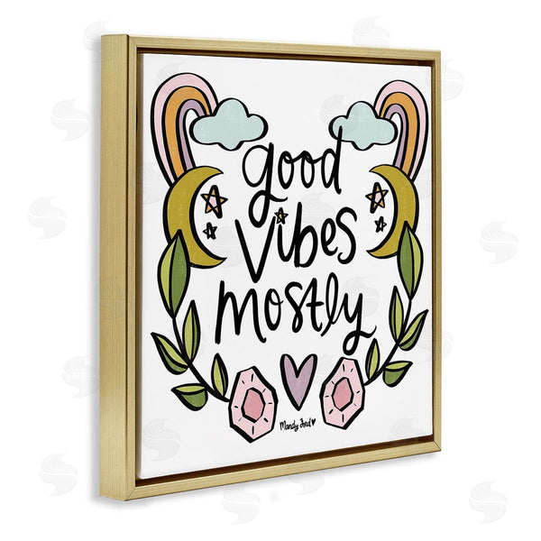 Stupell Industries Mandy Ford Art + Illustration | Good Vibes Mostly Wall Art