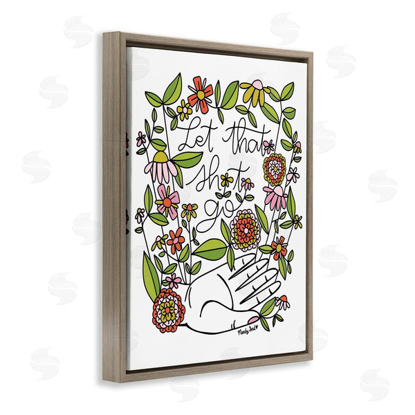 Stupell Industries Mandy Ford Art + Illustration | Let It Go Floral Phrase