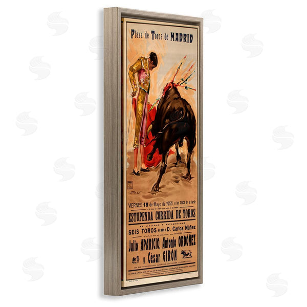 Stupell Industries Marcus Jules | Great Bullfight Antique Advertisement Wall Art