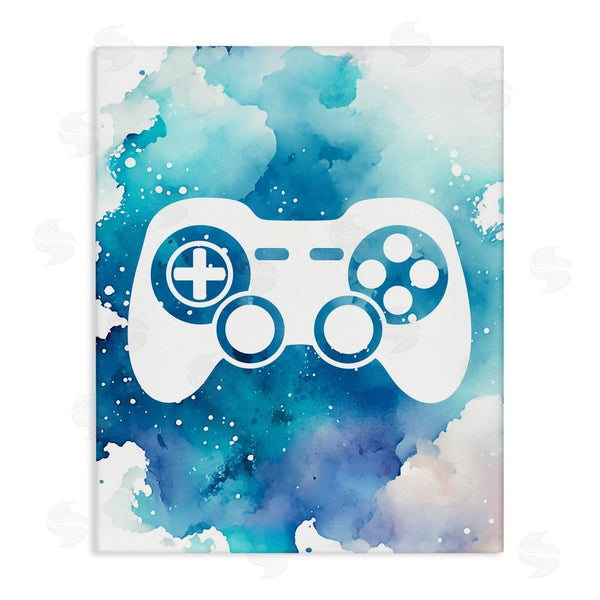 stupell industries Marcus Prime | Blue Controller Splatter Wall Art