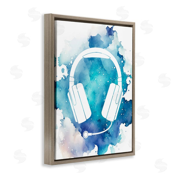 Stupell Industries Marcus Prime | Blue Headphone Splatter Wall Art