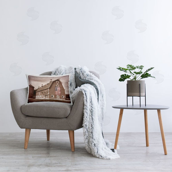 Stupell Industries Marcus Prime | Rural America Barn Throw Pillow