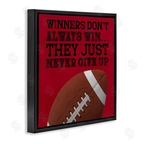 Stupell Industries Marcus Prime | Winners Never Give Up Wall Art