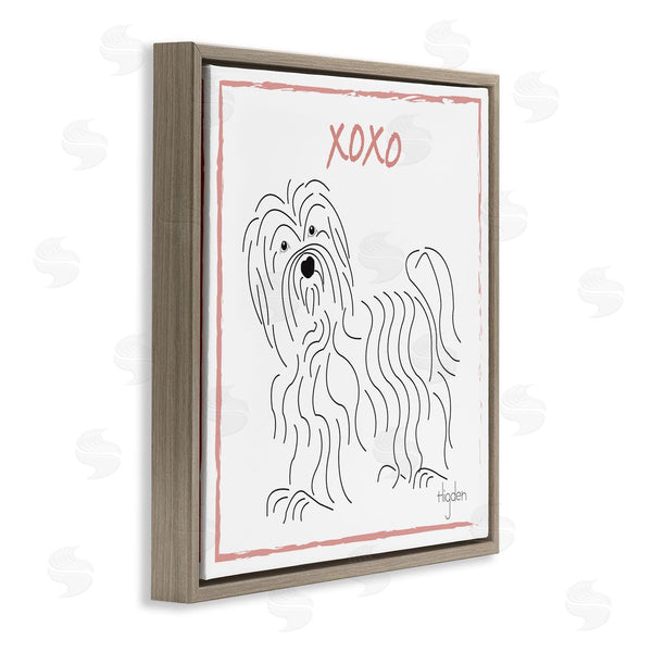 Stupell Industries Mark Higden | Puppy Minimal Linework Hugs Kisses