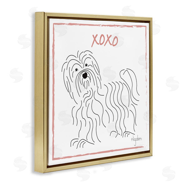 Stupell Industries Mark Higden | Puppy Minimal Linework Hugs Kisses