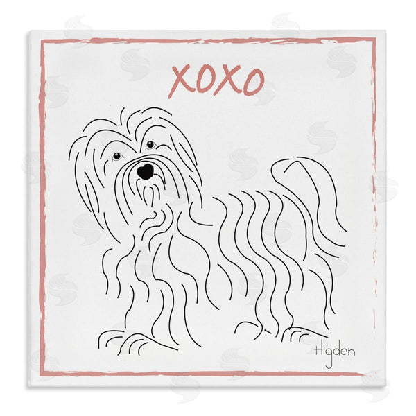 stupell industries Mark Higden | Puppy Minimal Linework Hugs Kisses