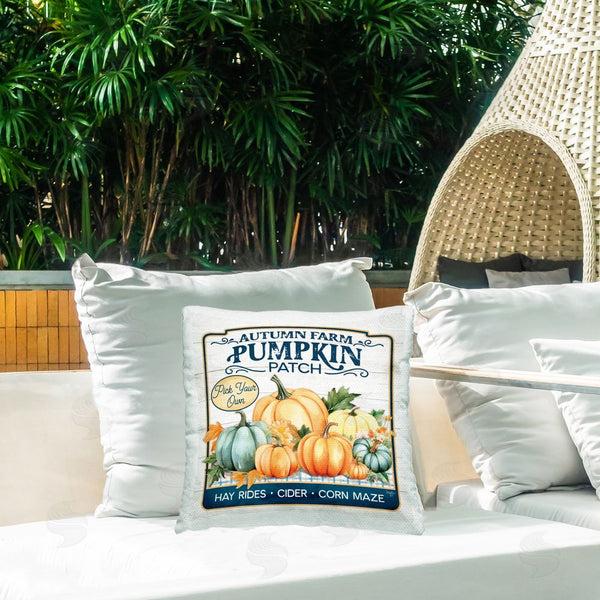 Stupell Industries Martin Podt | Autumn Farm Pumpkin Patch Printed Throw Pillow