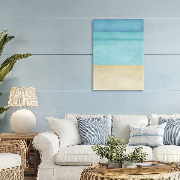 Stupell Industries Martina Pavlova | Abstract Beach Coastal Color Block Wall Art