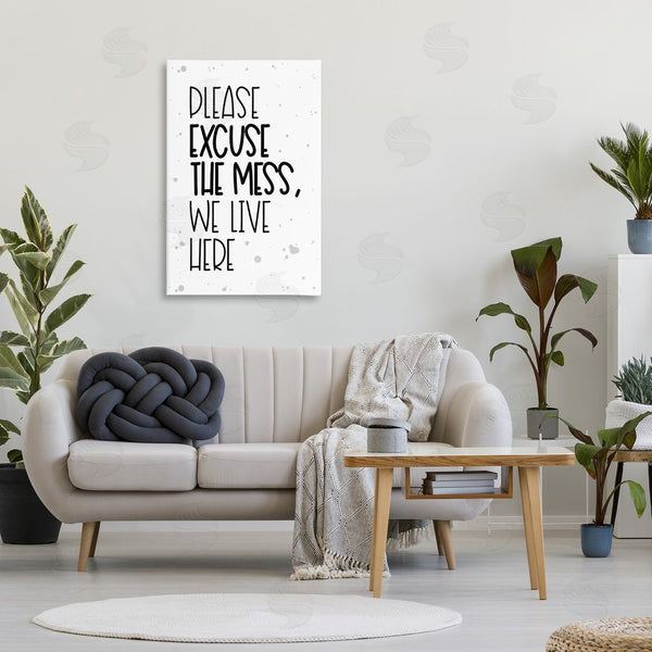 Stupell Industries Martina Pavlova | Excuse The Mess Bold Wall Art