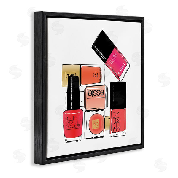 Stupell Industries Martina Pavlova | Fashionista Nail Polish Bottles Stacked