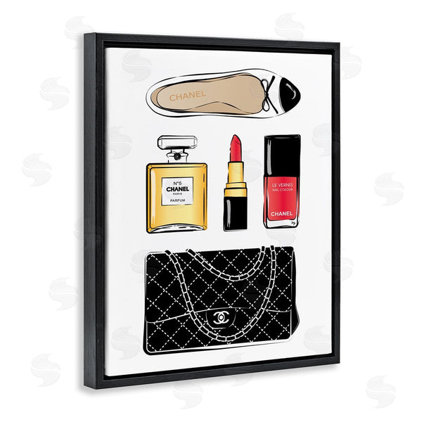 Stupell Industries Martina Pavlova | Glam Fashion Accessories Red Cosmetic