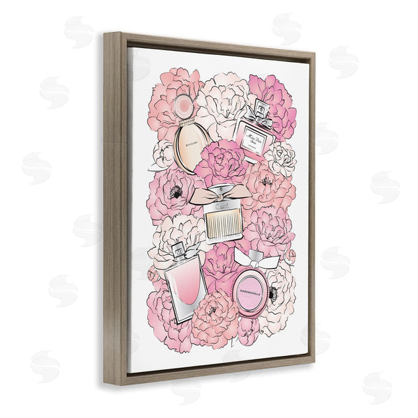 Stupell Industries Martina Pavlova | Pink Peonies And Fashion Bottles