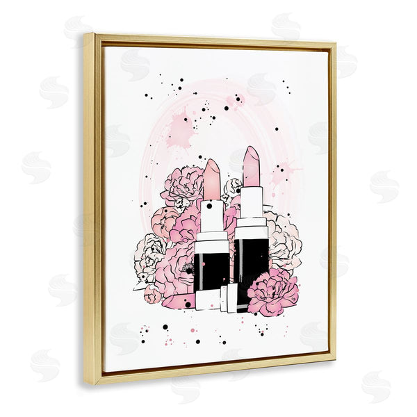 Stupell Industries Martina Pavlova | Pink Peony Glam Lipstick Cosmetic