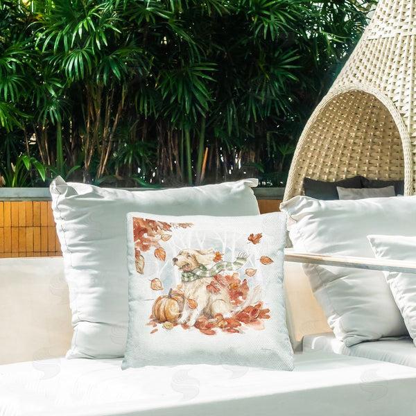 Stupell Industries Mary Urban | Happy Autumn Labrador Printed Throw Pillow