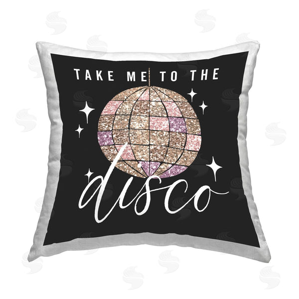 stupell industries Masey St. Studios | Take Me To Disco Pattern Printed Throw Pillow