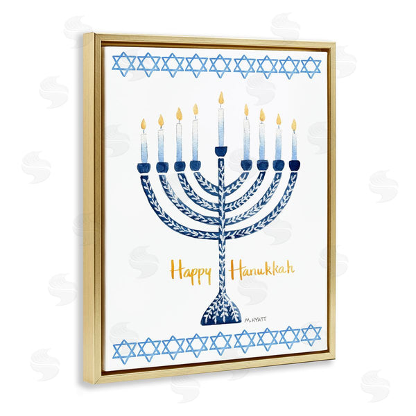 Stupell Industries Melissa Hyatt | Happy Hanukkah Holiday Menorah