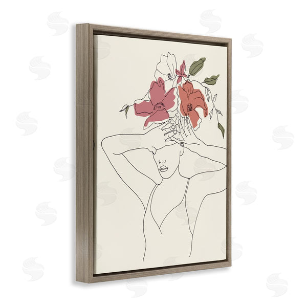 Stupell Industries Melissa Wang | Female Linework Tropical Flower Sketch
