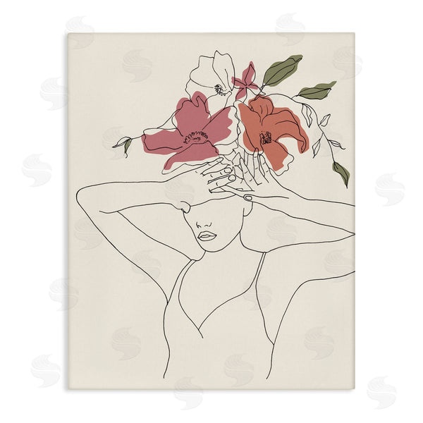 stupell industries Melissa Wang | Female Linework Tropical Flower Sketch
