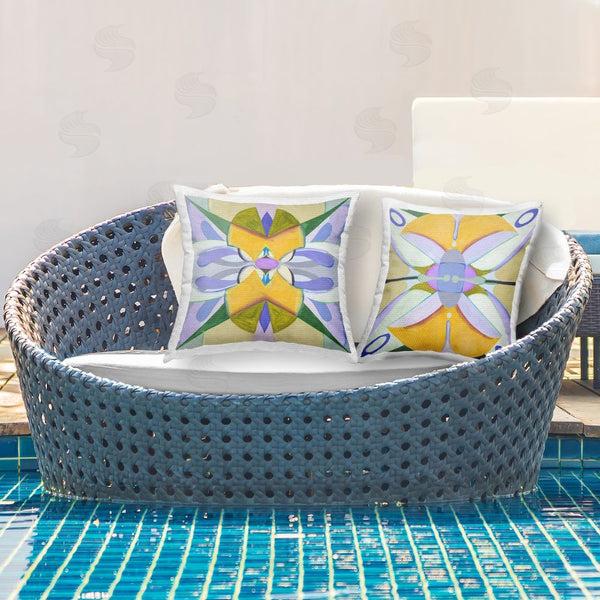 Stupell Industries Melissa Wang | Kaleidoscopic Revival Hues Throw Pillow