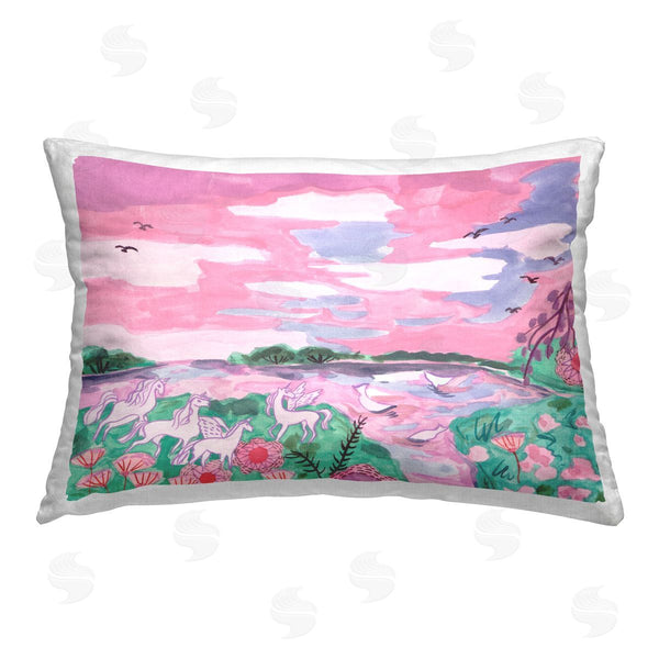 stupell industries Melissa Wang | Pastel Unicorns Landscape