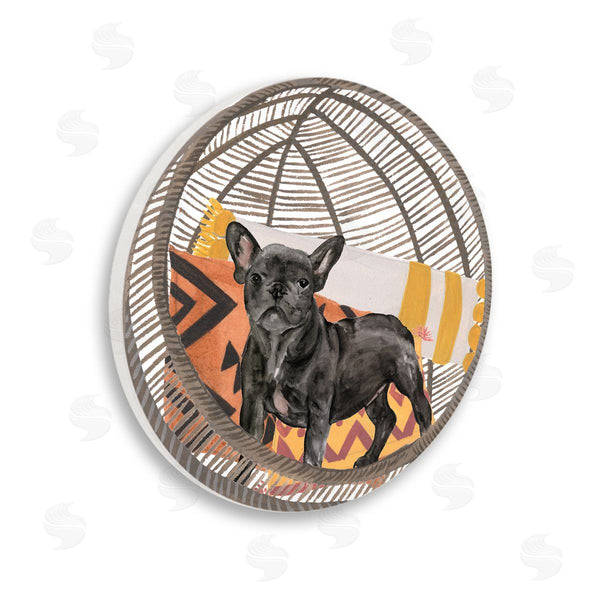 stupell industries Melissa Wang | Puppy Dog on Woven Chair Wall Art