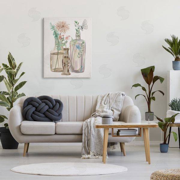 Stupell Industries Melissa Wang | Spring Meadow Bouquets Country Glasses Butterfly Florals Wall Art