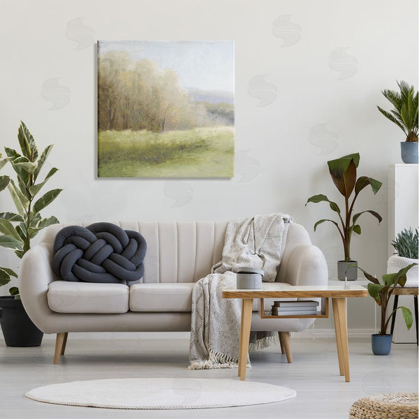 Stupell Industries Michael Marcon | Misty Trees Peaceful Countryside Soft Brush Impressionist Painting Wall Art