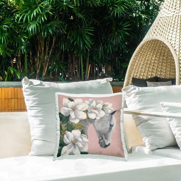Stupell Industries Michele Norman | Sweet Maggie Floral Horse Throw Pillow