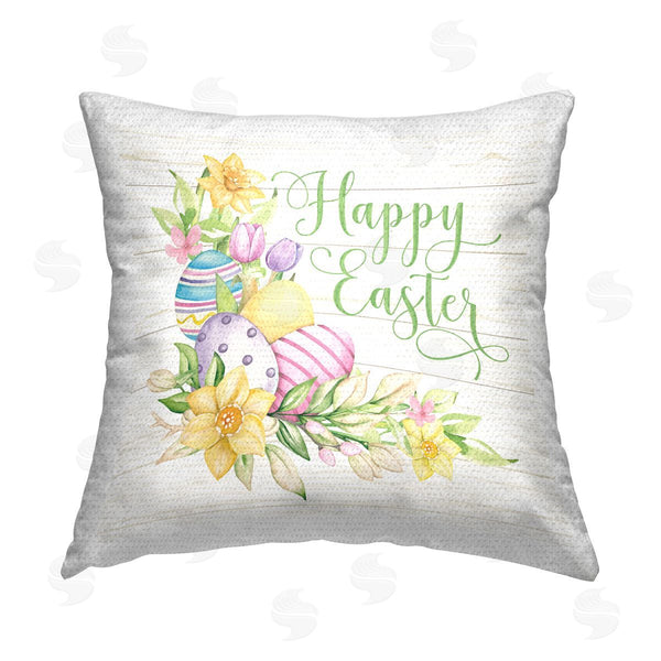 Stupell Industries Mollie B. | Happy Easter Pastel Eggs Printed Throw Pillow