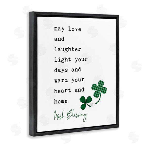 Stupell Industries Mollie B. | Heart & Home Touching Irish Blessing Clover Motif Wall Art