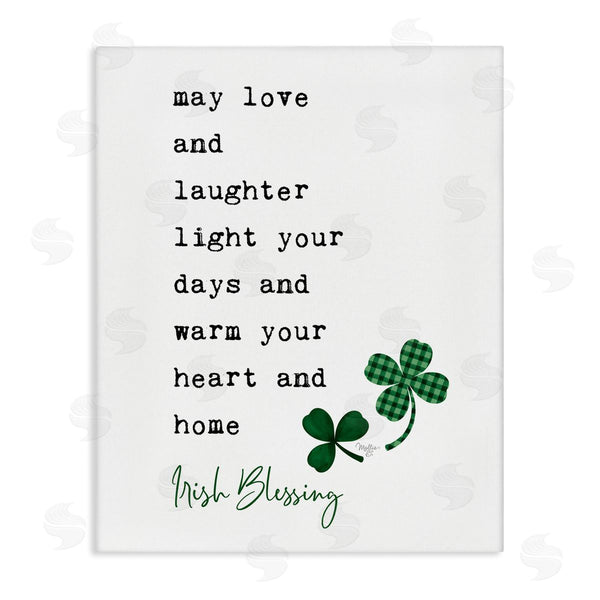 stupell industries Mollie B. | Heart & Home Touching Irish Blessing Clover Motif Wall Art