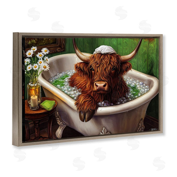 Stupell Industries Momart | Highland In Candle Lit Bubble Bath Wall Art