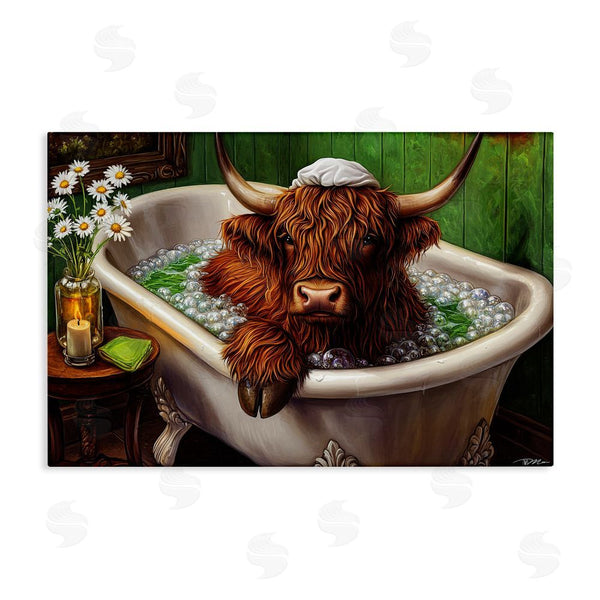 stupell industries Momart | Highland in Candle Lit Bubble Bath Wall Art