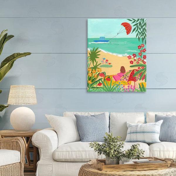 Stupell Industries Nabeela Rumi | Beach And Flowers View Wall Art