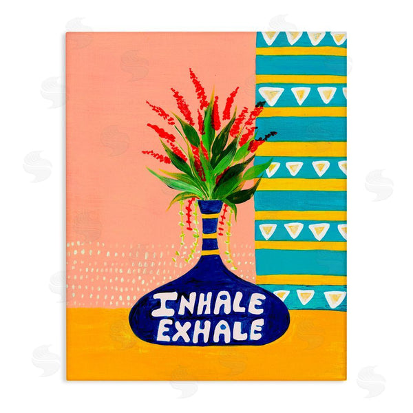 stupell industries Nabeela Rumi | Inhale Exhale Flower Vase Wall Art