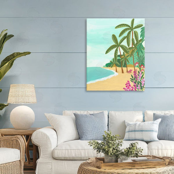 Stupell Industries Nabeela Rumi | Palm Filled Shoreline Wall Art