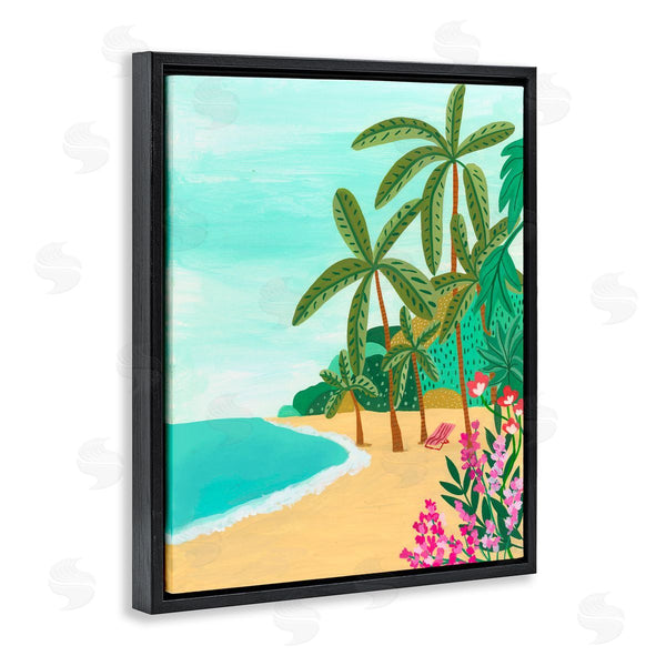 Stupell Industries Nabeela Rumi | Palm Filled Shoreline Wall Art