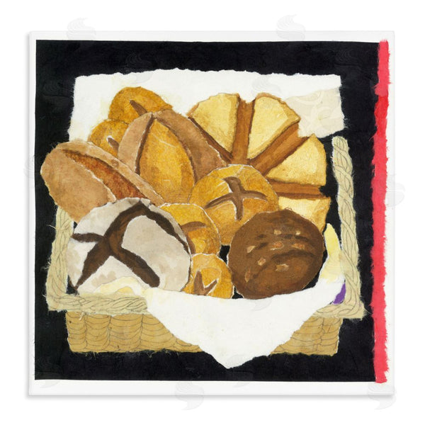 stupell industries Nancy Overton | Bread Box and Stripe Wall Art