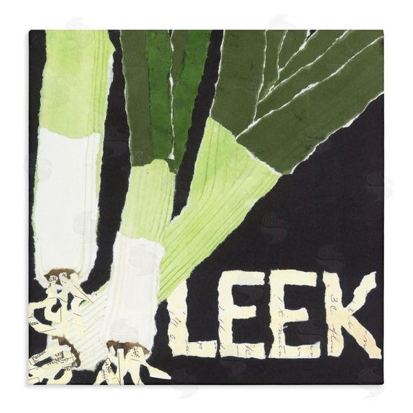 stupell industries Nancy Overton | Collaged Leek Vegetable Wall Art