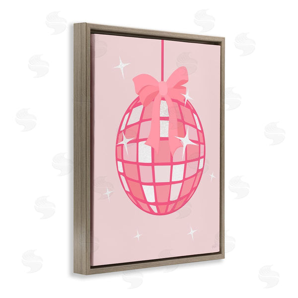 Stupell Industries Natalie Carpentieri | Pink Disco Ball With Ribbon Wall Art
