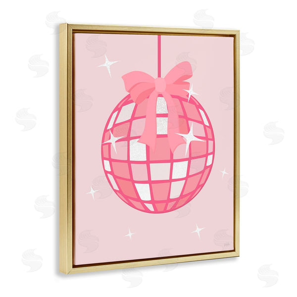 Stupell Industries Natalie Carpentieri | Pink Disco Ball With Ribbon Wall Art