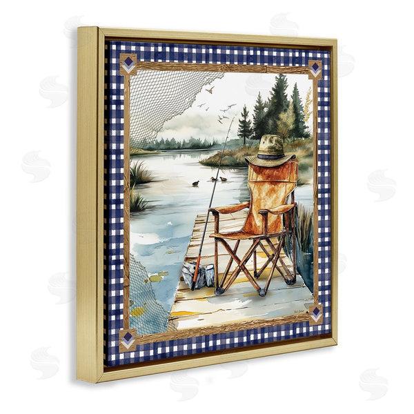 Stupell Industries Nicole DeCamp | Fishing Chair On Dock
