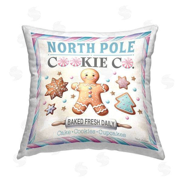 stupell industries Nicole DeCamp | North Pole Cookies Printed Throw Pillow