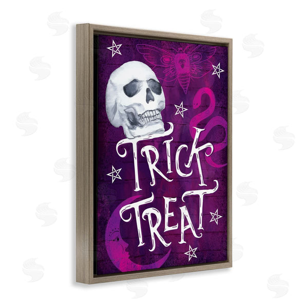 Stupell Industries Nicole DeCamp | Trick Or Treat Purple Halloween Wall Art