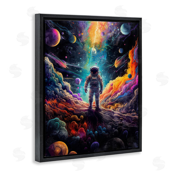 Stupell Industries Nina Blue | Astronaut On Planet Terrain Wall Art