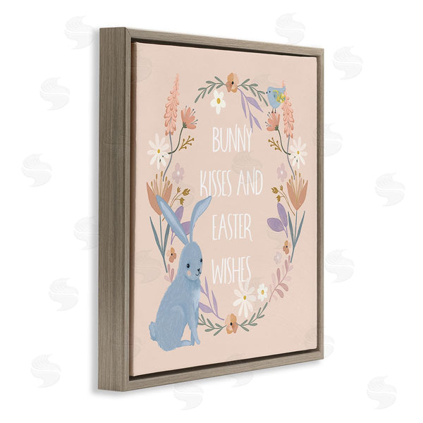 Stupell Industries Nina Blue | Bunny Kisses Easter Wishes Wall Art