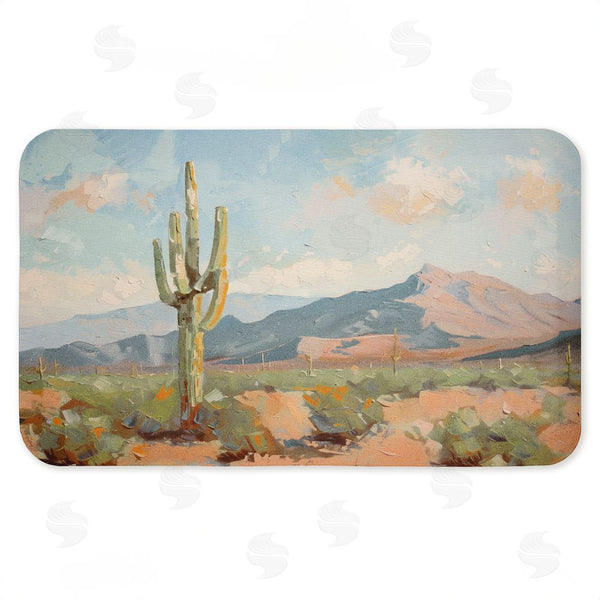 stupell industries Nina Blue | Cactus & Mountain View Anti-Fatigue Mat
