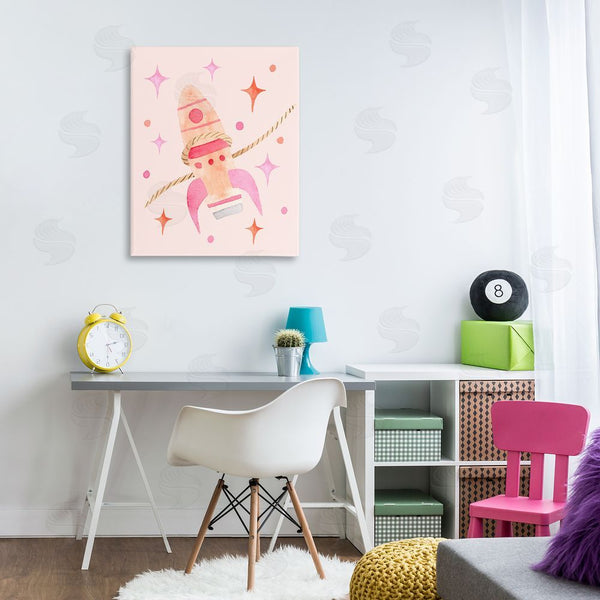 Stupell Industries Nina Jacobs | Lasso Rocket Ship Wall Art