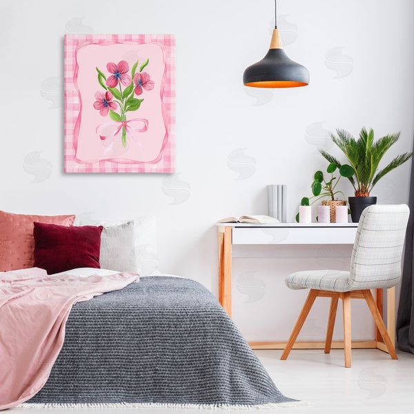 Stupell Industries Nina Jacobs | Pink Bordered Flower Bundle Wall Art