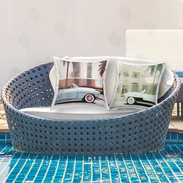 Stupell Industries Noah Bay | Vintage Tropics Miami Cars Printed Throw Pillow Set